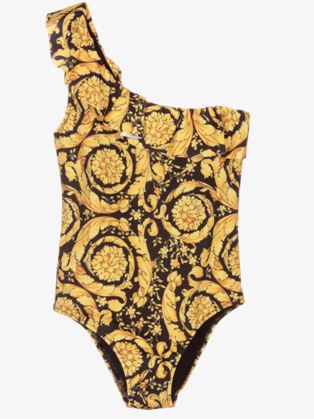 Versace Kids Barocco Kids-print one piece swimsuit size 12